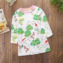 Shein Toddler Girls Plants & Animal Print Dress