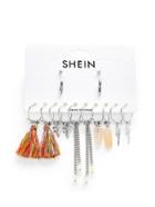 Shein Multi Shaped Hoop Drop Earring Set