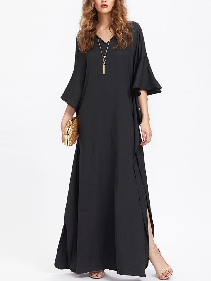 Shein Flutter Sleeve Poncho Dress