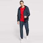 Shein Men Zip Up Drawstring Hoodie & Pants Set