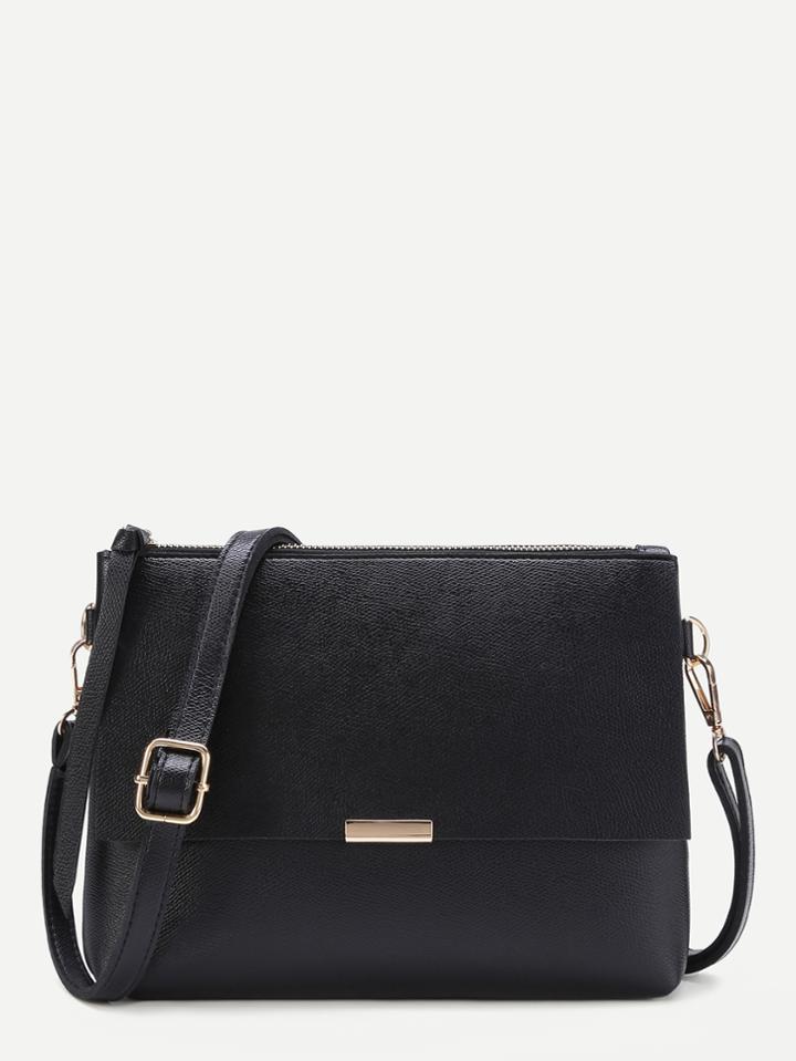 Shein Top Zipper Clutch Shoulder Bag