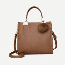Shein Pom Pom Decor Tote Bag