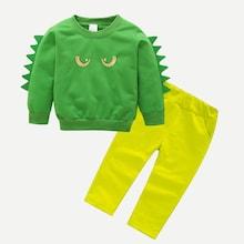 Shein Toddler Boys Embroidery Print Sweatshirt With Pants