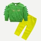 Shein Toddler Boys Embroidery Print Sweatshirt With Pants