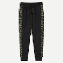 Shein Men Drawstring Waist Camo Panel Sweatpants