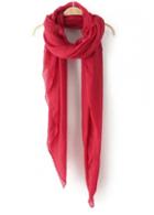 Rosewe Red Soft Cotton Blend Tearing Scarf