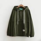 Shein Plus Solid Hooded Anorak Jacket