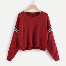 Shein Contrast Sleeve Sweater