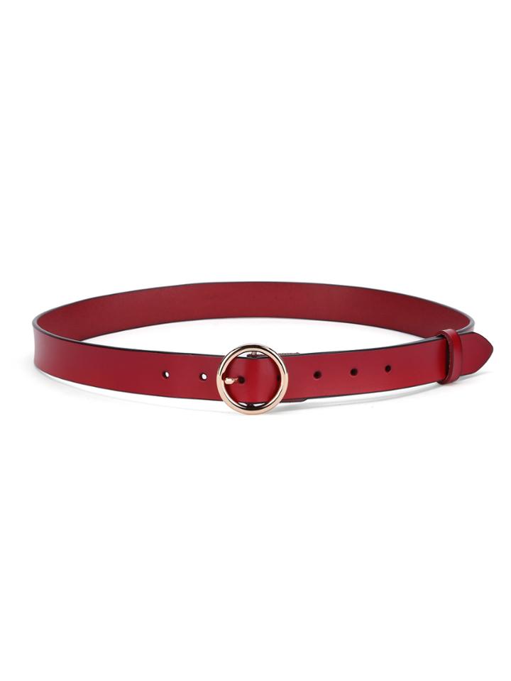 Shein Ring Buckle Pu Belt