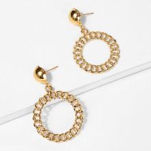 Shein Chain Shaped Hoop Drop Earrings