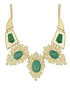 Shein Green Gemstone Collar Necklace