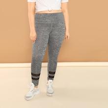 Shein Plus Mesh Insert Space Dye Leggings