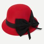Shein Girls Bow Decorated Cloche Hat