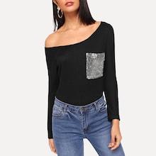 Shein Contrast Sequin Jumper