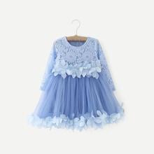 Shein Toddler Girls Contrast Lace Solid Dress