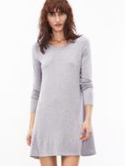 Shein Heather Grey Long Sleeve T-shirt Dress