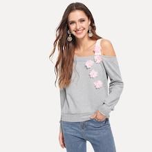Shein Asymmetrical Neck Sweatshirt