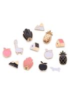 Shein Apple & House Design Brooch Set