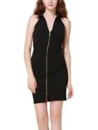 Shein Black Zipper Pockets Shirt Dress