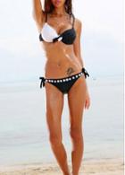 Rosewe Black And White Two Piece Bikini