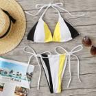 Shein Tie Side Colorblock Bikini Set