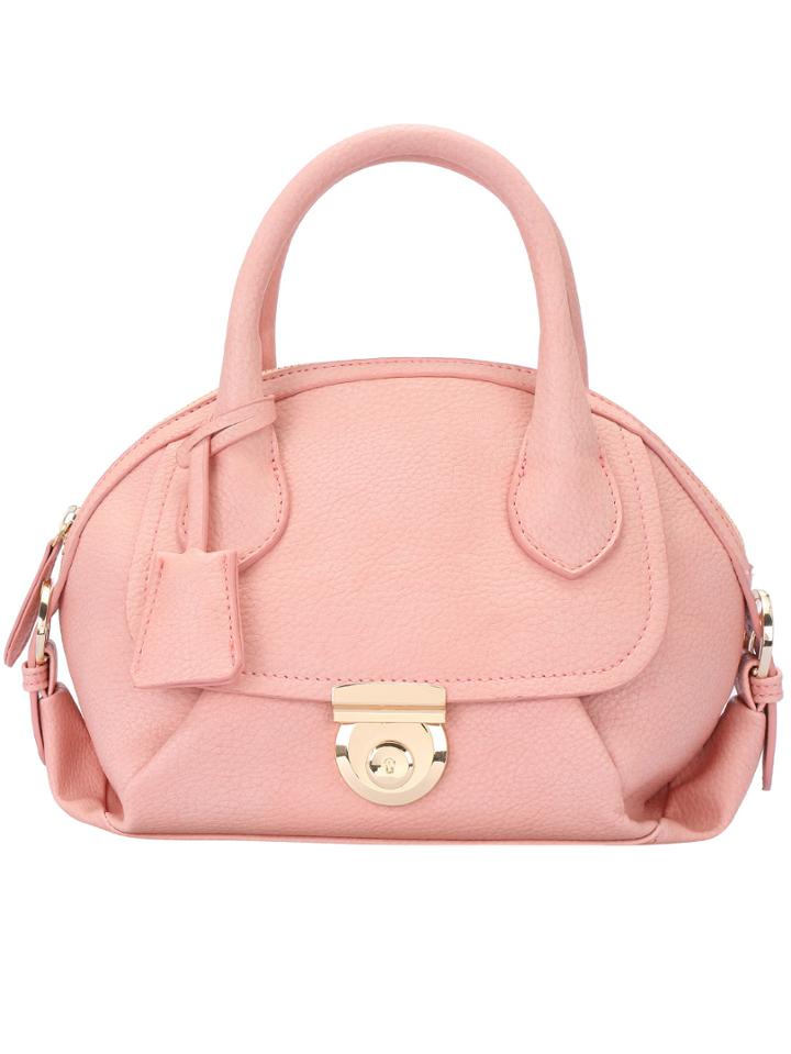 Shein Pink Metal Buckle Pu Shoulder Bag