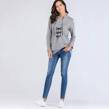 Shein Lace Up Drawstring Hoodie