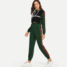 Shein Striped Tape Hoodie & Pants