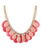 Shein Pink Hanging Large Beads Bubble Bib Necklace