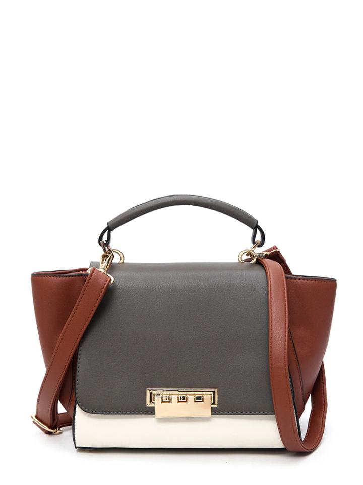 Shein Colorblock Shark Embossed Handbag