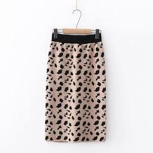 Shein Leopard Print Knit Skirt