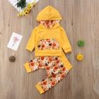 Shein Girls Halloween Pattern Hooded Sweatshirt With Pants