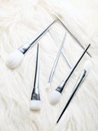 Shein 7pcs Silver Makeup Brushes Set