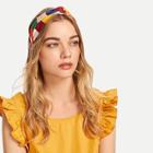 Shein Colorblock Striped Headband & Scrunchies 2pcs