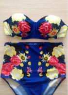 Rosewe Sapphire Bra And High Waist Panty Printed Two Piece Swimwear