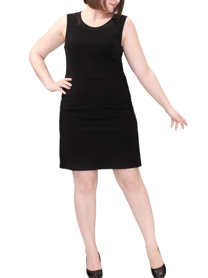 Shein Plus Size Mesh Panel A-line Dress