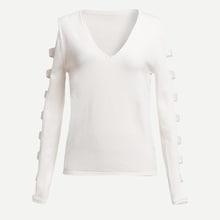 Shein Laddering Cut Sleeve Slim Fitted Sweater