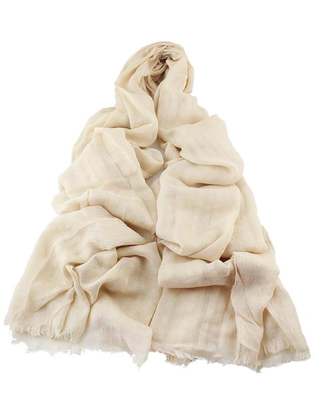 Shein Beige Good Quality Soft Solid Color Cotton Long Scarf