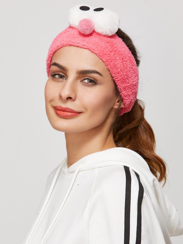 Shein Hot Pink Big Eyes Cute Fuzzy Headband