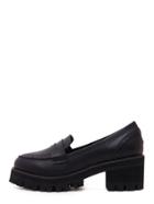 Shein Black Round Toe Chunky Platform Wedges