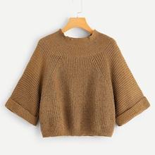 Shein Mock-neck Raglan Sleeve Jumper