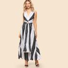 Shein Twist Front Stripe Dress