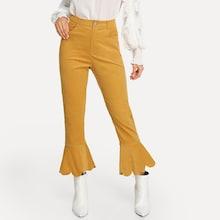 Shein Slant Pocket Solid Flare Pants