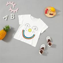 Shein Girls Cartoon Print Tunic Tee