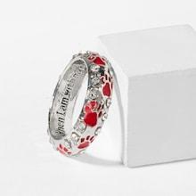 Shein Footprint & Letter Detail Ring