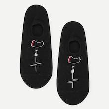 Shein Men Battery Pattern Short Socks