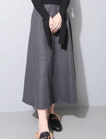 Shein Grey High Waist Long Skirt