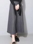Shein Grey High Waist Long Skirt