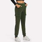 Shein Flap Pocket Solid Tapered Pants