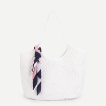 Shein Double Handle Tote Bag With Twilly